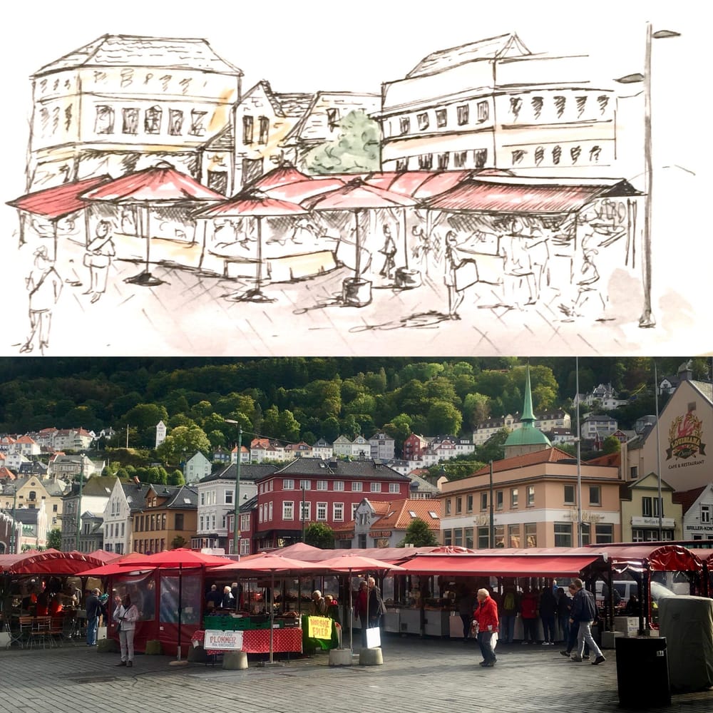 Urban Sketching - image 4 - student project