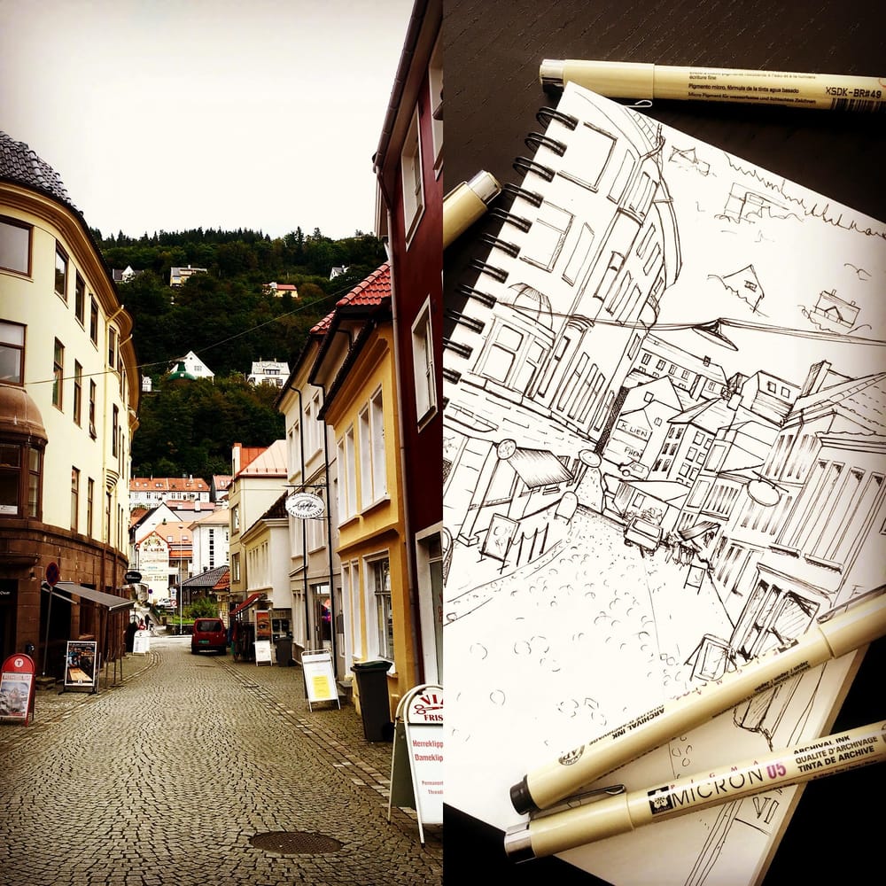 Urban Sketching - image 3 - student project