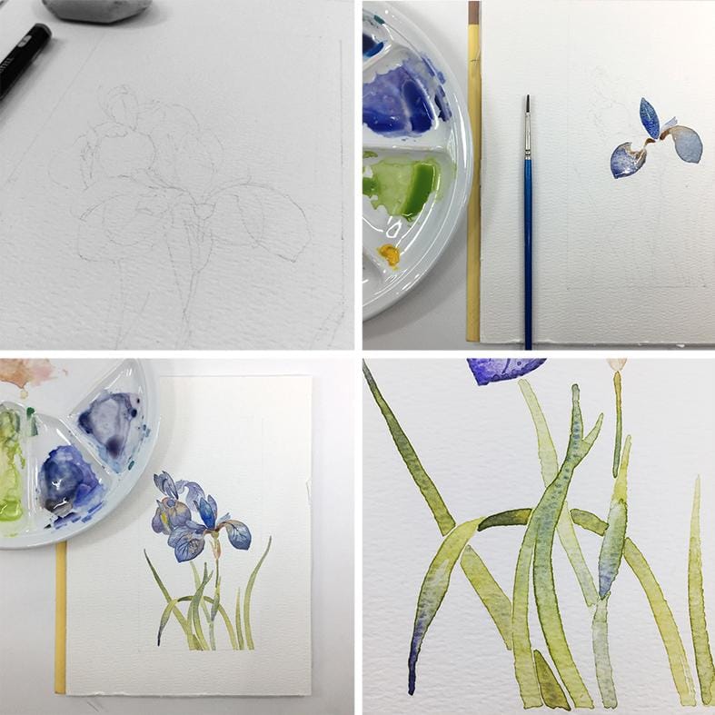 Watercolor flowers - image 1 - student project