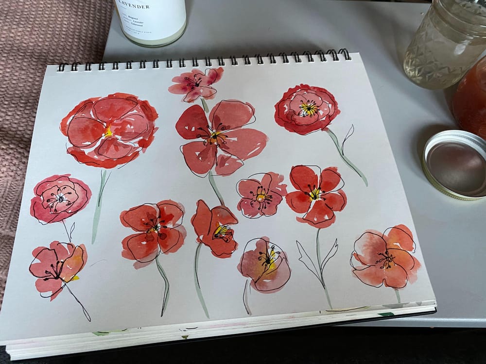 watercolor + ink practice - image 5 - student project