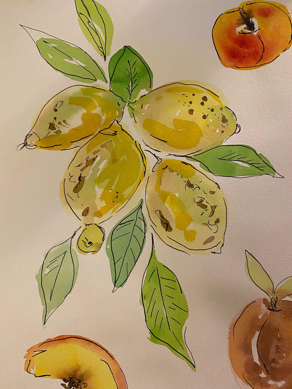 watercolor + ink practice - image 7 - student project