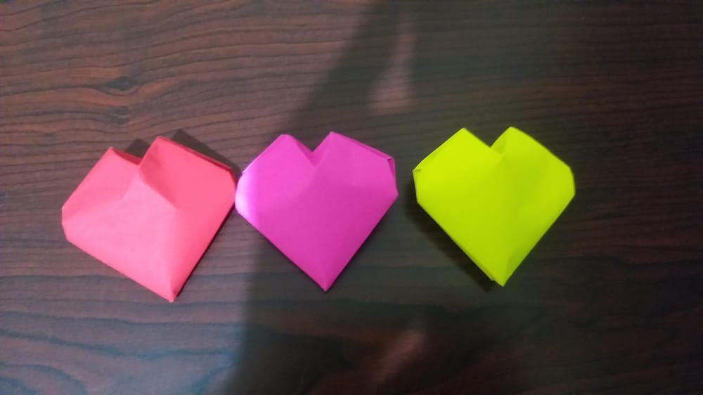 Puffy 3d origami heart - image 1 - student project