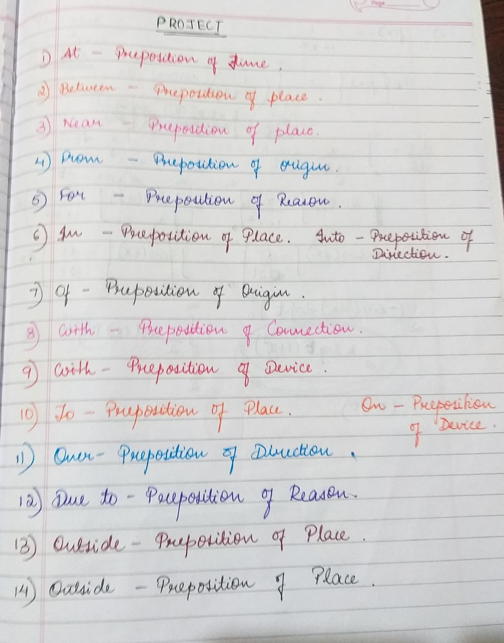 PREPOSITIONS PROJECT - image 1 - student project