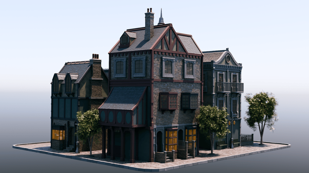 3D Victorian Town - image 3 - student project