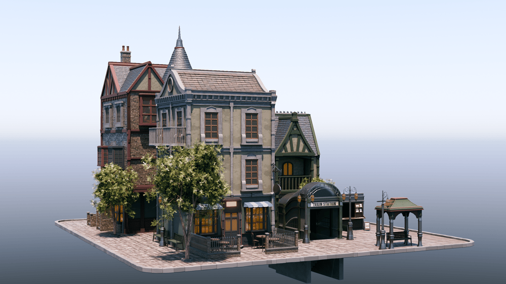 3D Victorian Town - image 5 - student project