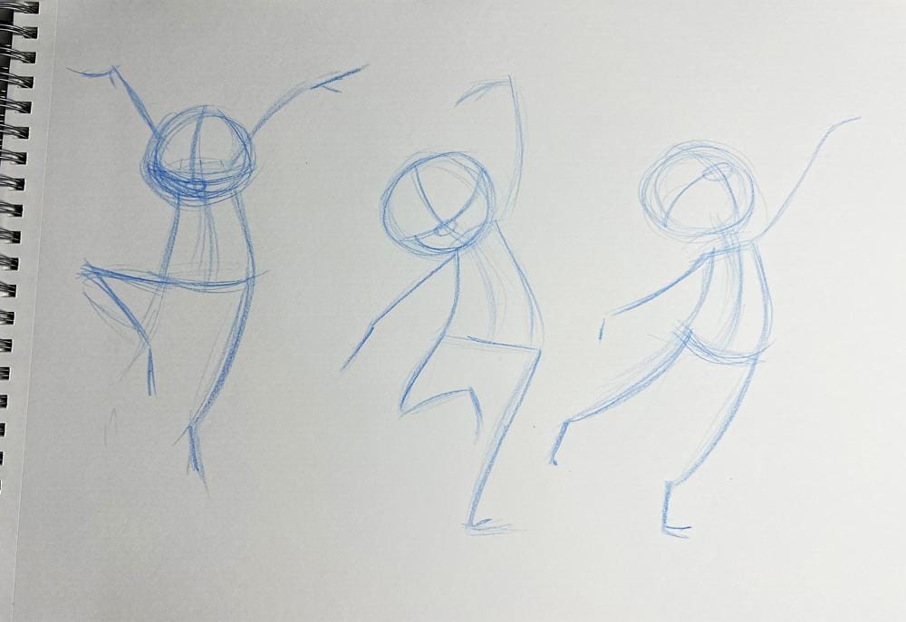 Figure drawing of cartoon characters - image 1 - student project