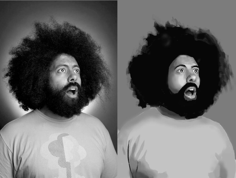 Reggie Watts Portrait - image 3 - student project