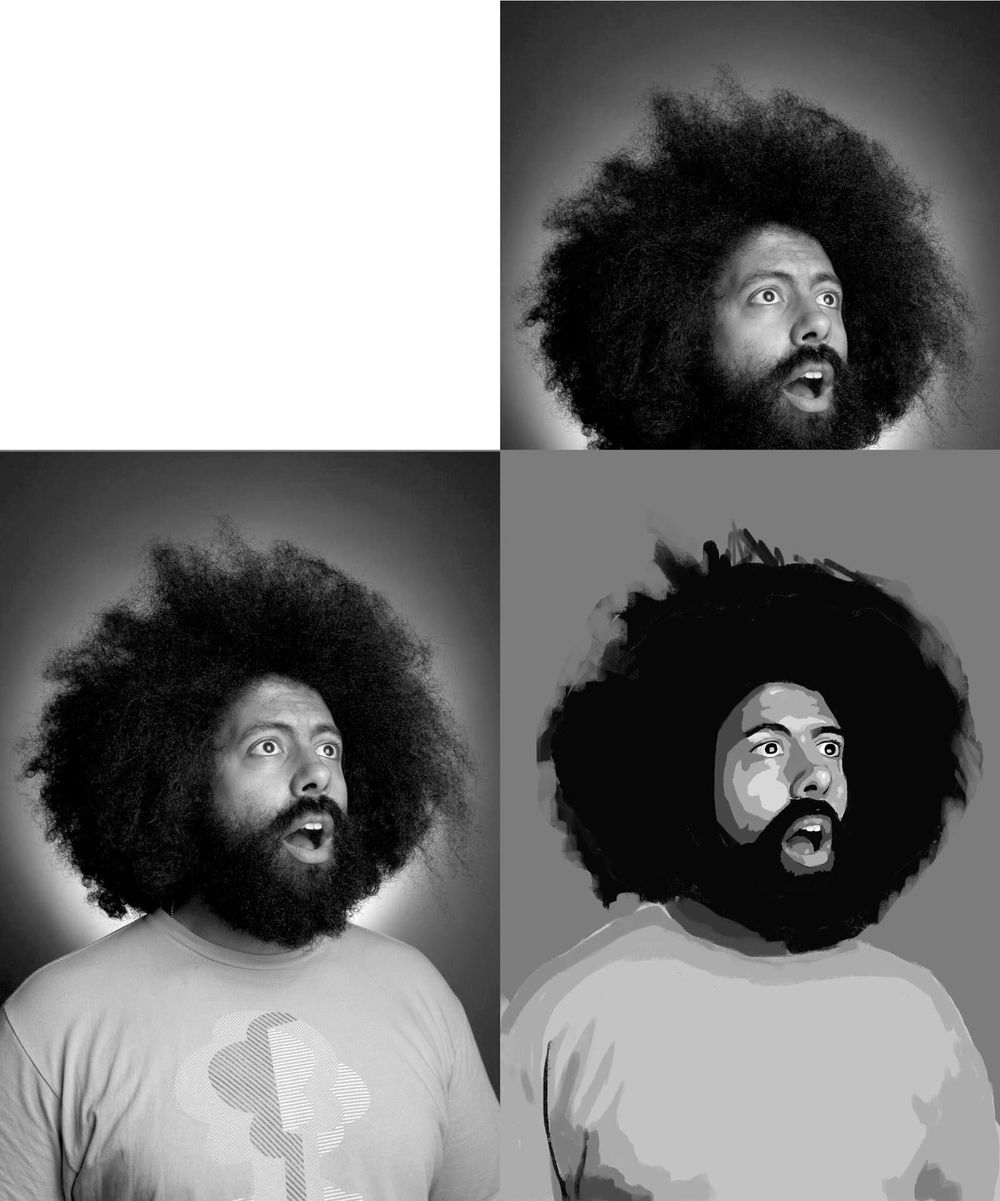 Reggie Watts Portrait - image 2 - student project