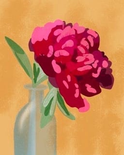 Peony in a vase - image 1 - student project