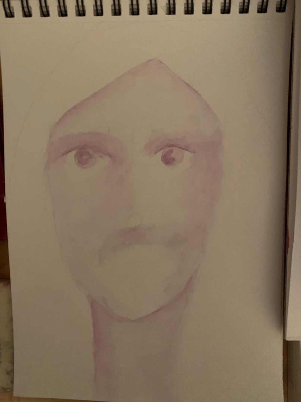 Whimsical Face in watercolour - image 5 - student project