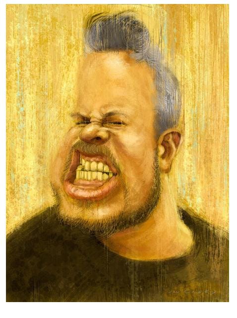 Painted caricature of Nolan Harris - image 2 - student project