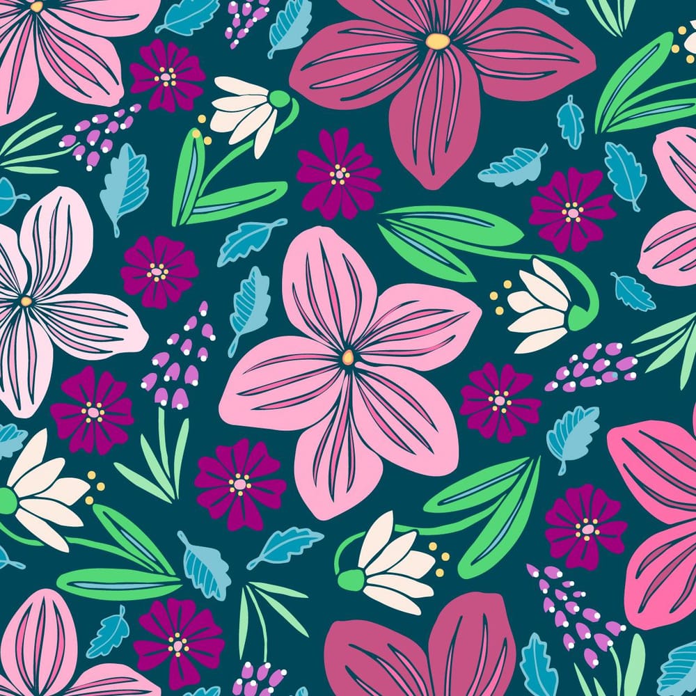 Floral Repeat - Early Spring Blooms - image 1 - student project