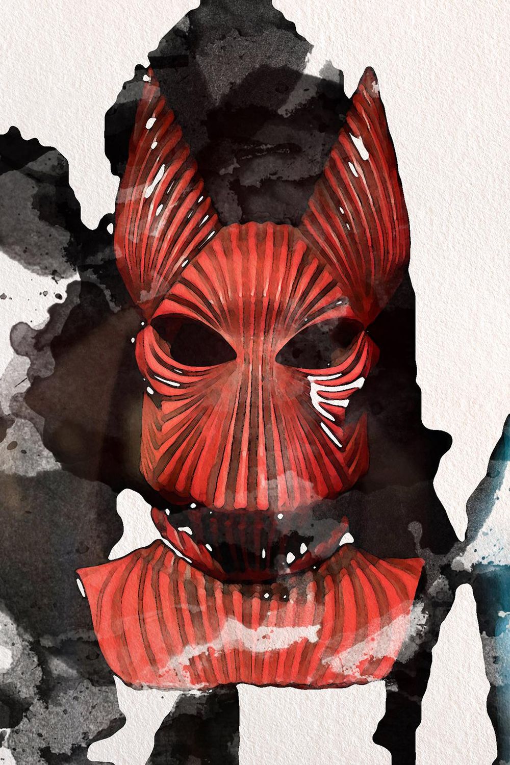 Watercolor Dracula Mask - image 1 - student project