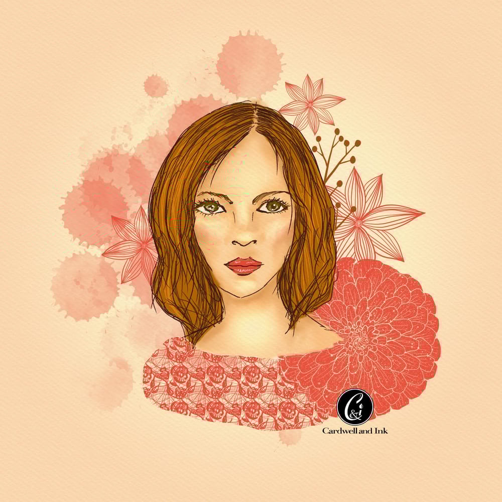 Botanical Stamp brush portrait - image 1 - student project