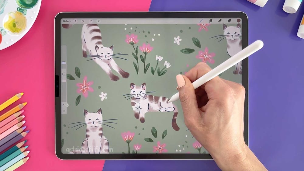 Cat digital sketchbook spread - image 4 - student project
