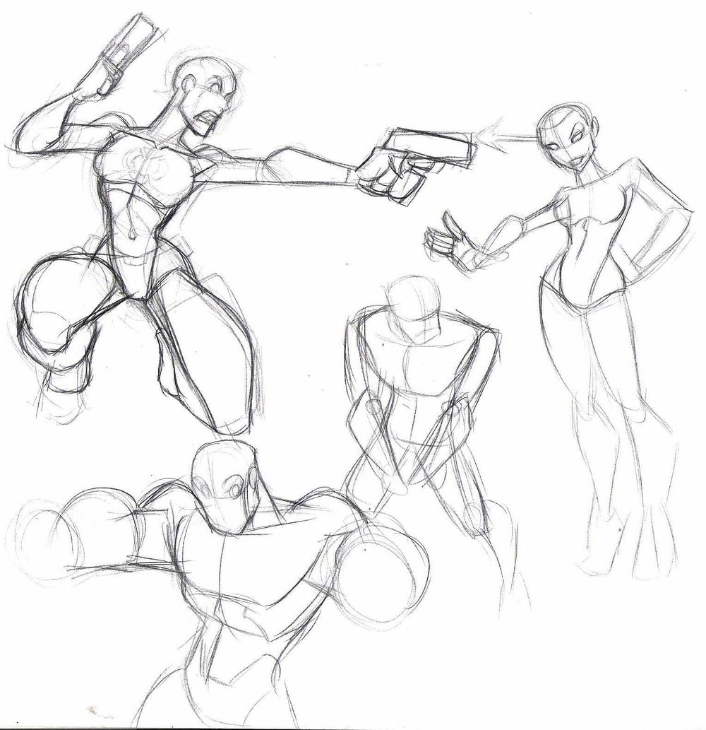 Action Poses and Character Designs for Operation: Spyhard. - image 10 - student project