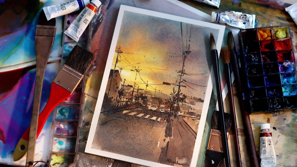 Painting Watercolor Cityscapes Series (#2) Step by Step Walkthrough - image 1 - student project
