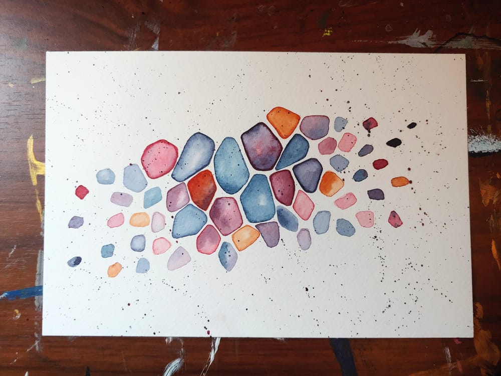 My first abstract watercolour - image 1 - student project