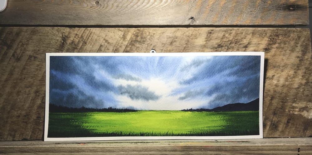 Clouds over the field - image 1 - student project