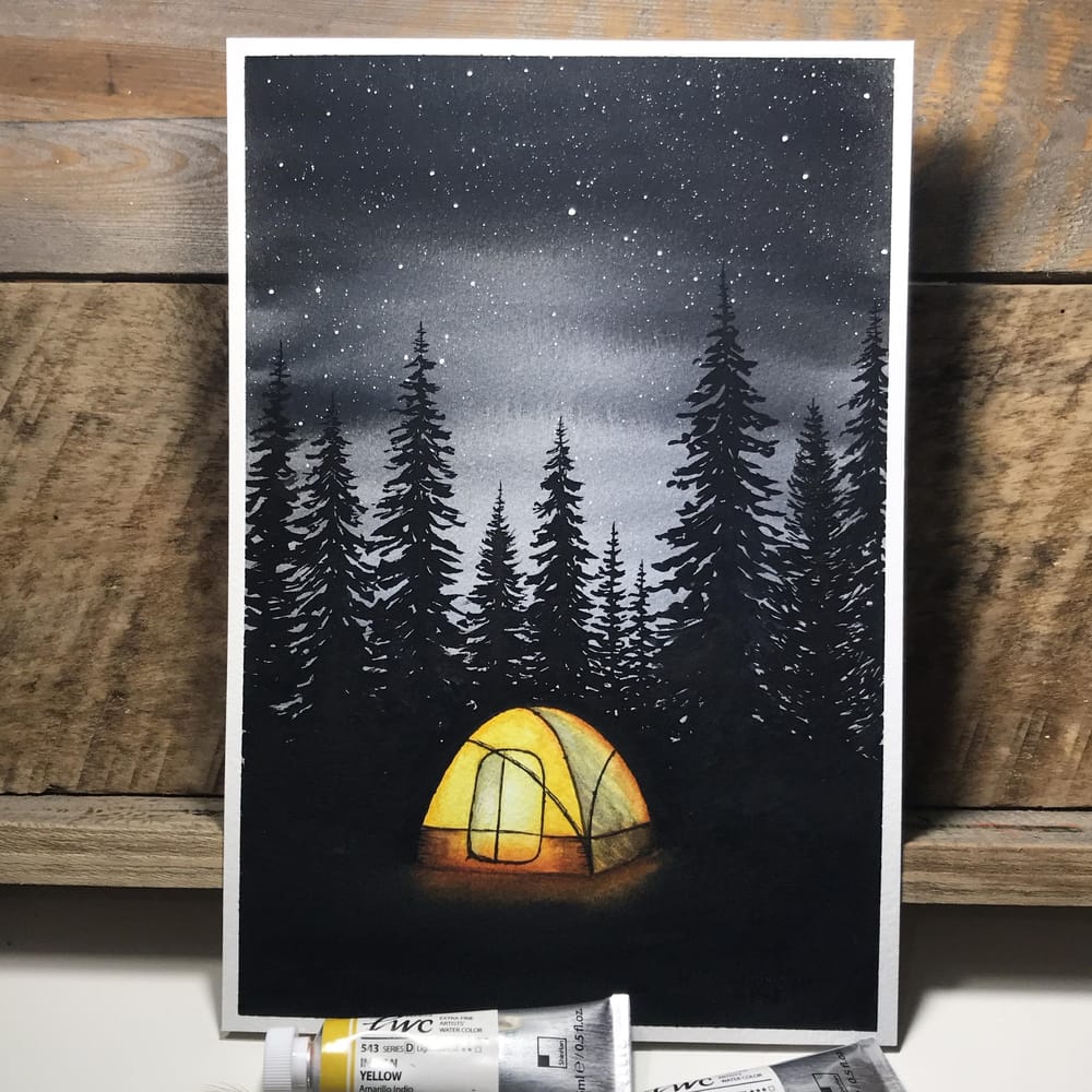 Camping amid the evergreens - image 2 - student project