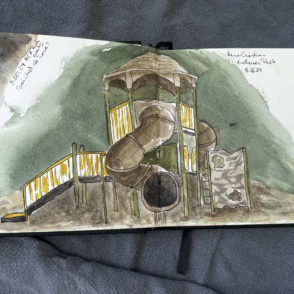 "Travel" sketchbook spread with Natura Illustrata - image 2 - student project