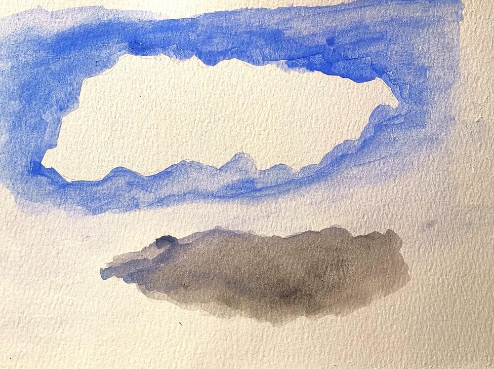 Clouds and skies in watercolor - image 3 - student project