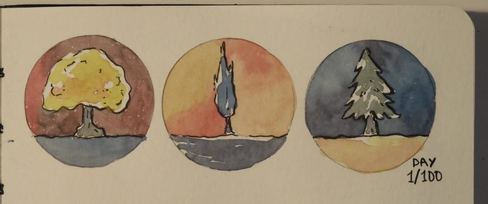 100 Days in my Sketchbook - image 2 - student project