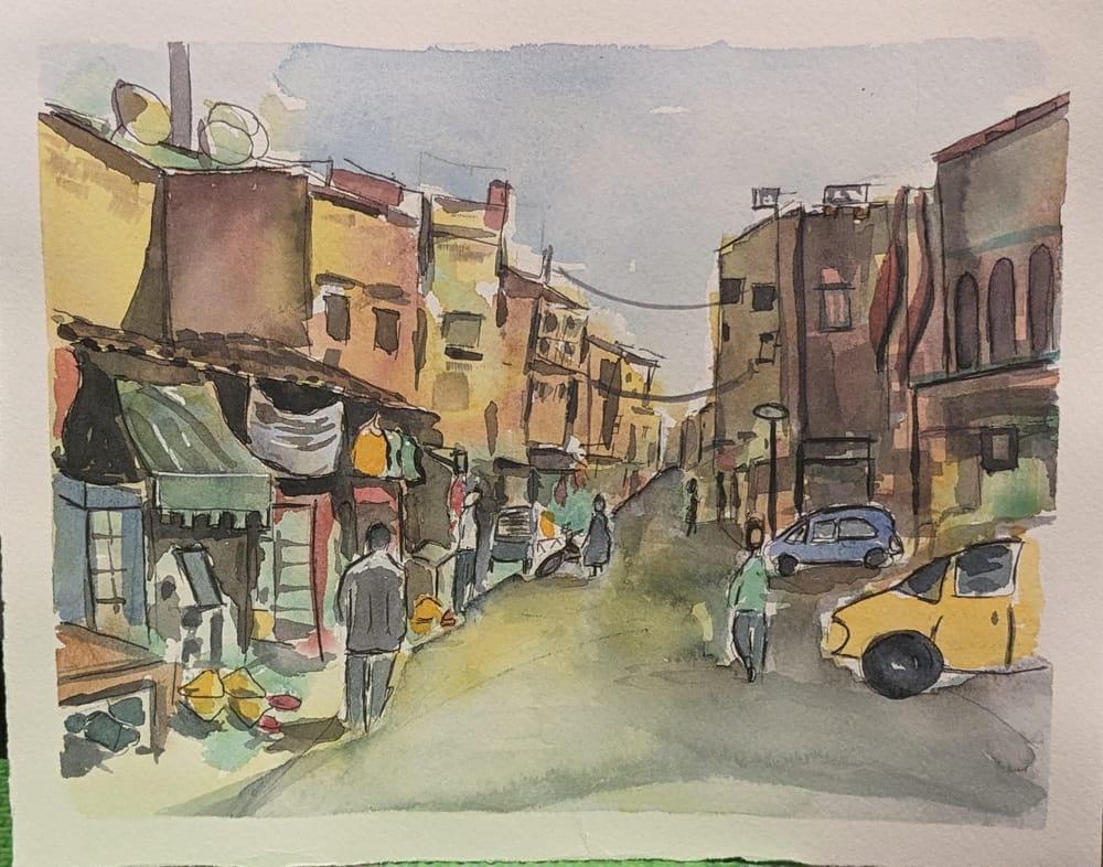 urban landscape sketch/paint - image 3 - student project