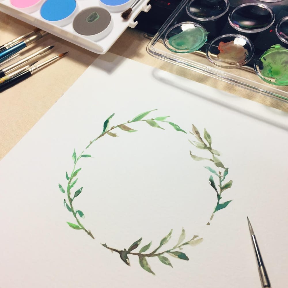 Floral wreath practice - image 2 - student project