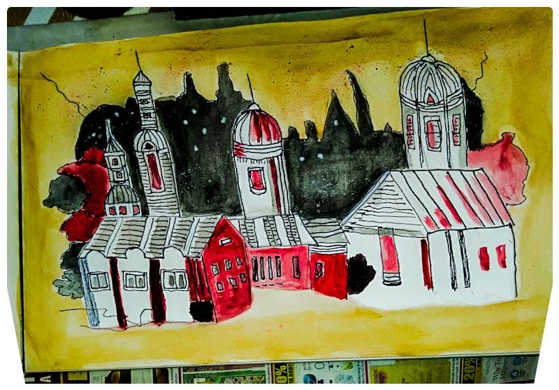 Easy watercolor sketch painting - image 2 - student project