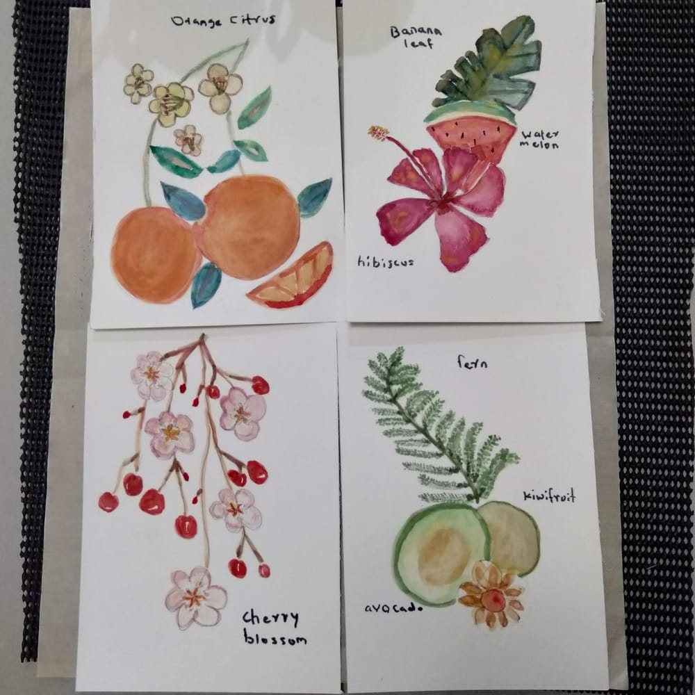 Watercolor Botanical with a Modern twist - image 2 - student project