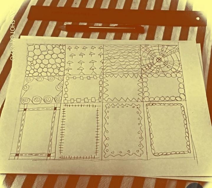Zentangle template - image 1 - student project
