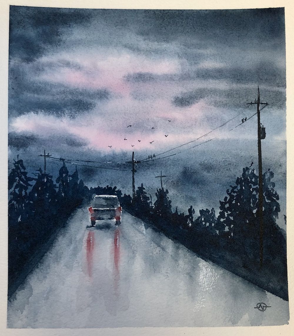 Watercolor Cityscape - image 1 - student project