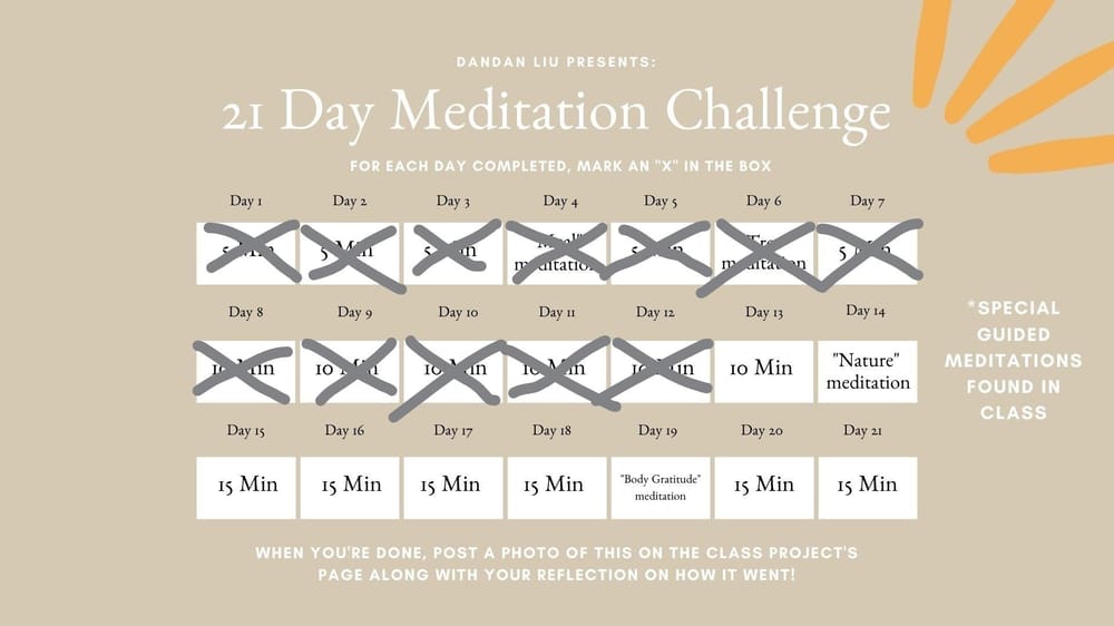 Meditation challenge - image 1 - student project