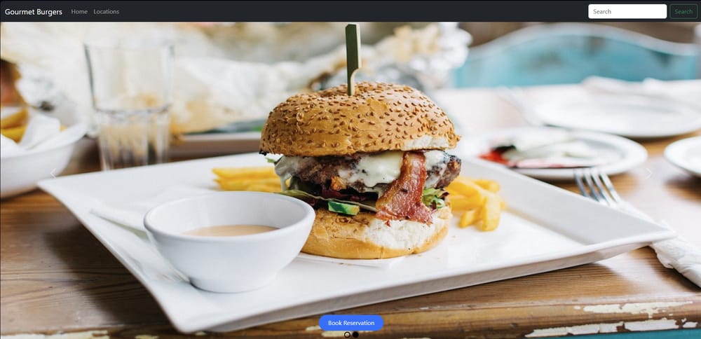 Gourmet Burger Webpage + Song Finder - image 3 - student project