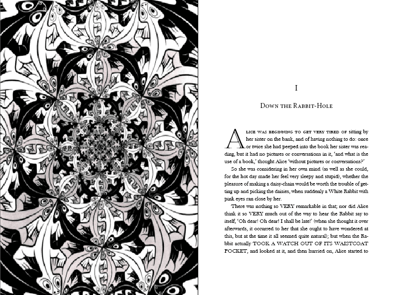 Alice in Wonderland (with illustrations by M.C. Escher) - image 2 - student project