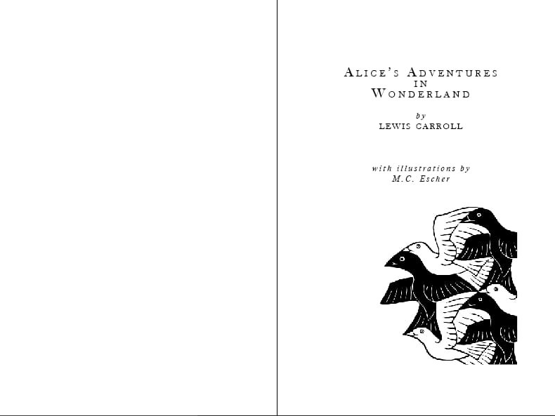 Alice in Wonderland (with illustrations by M.C. Escher) - image 1 - student project