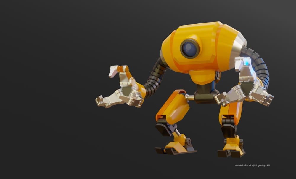 Robot - Blender (3D Modeling and Look Dev.) - image 1 - student project