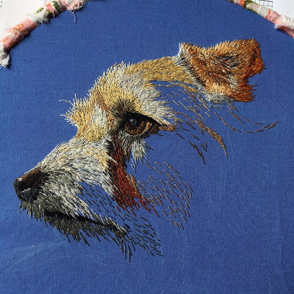 Painting with Thread -- a Terrier - image 2 - student project