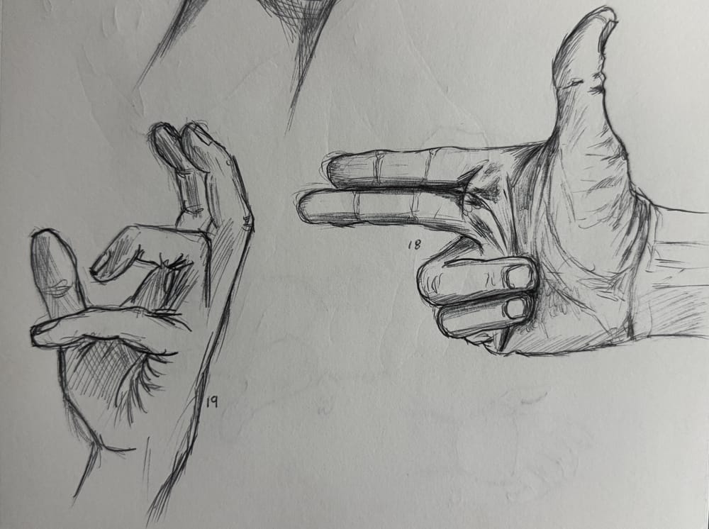 Hands with ballpoint - image 1 - student project