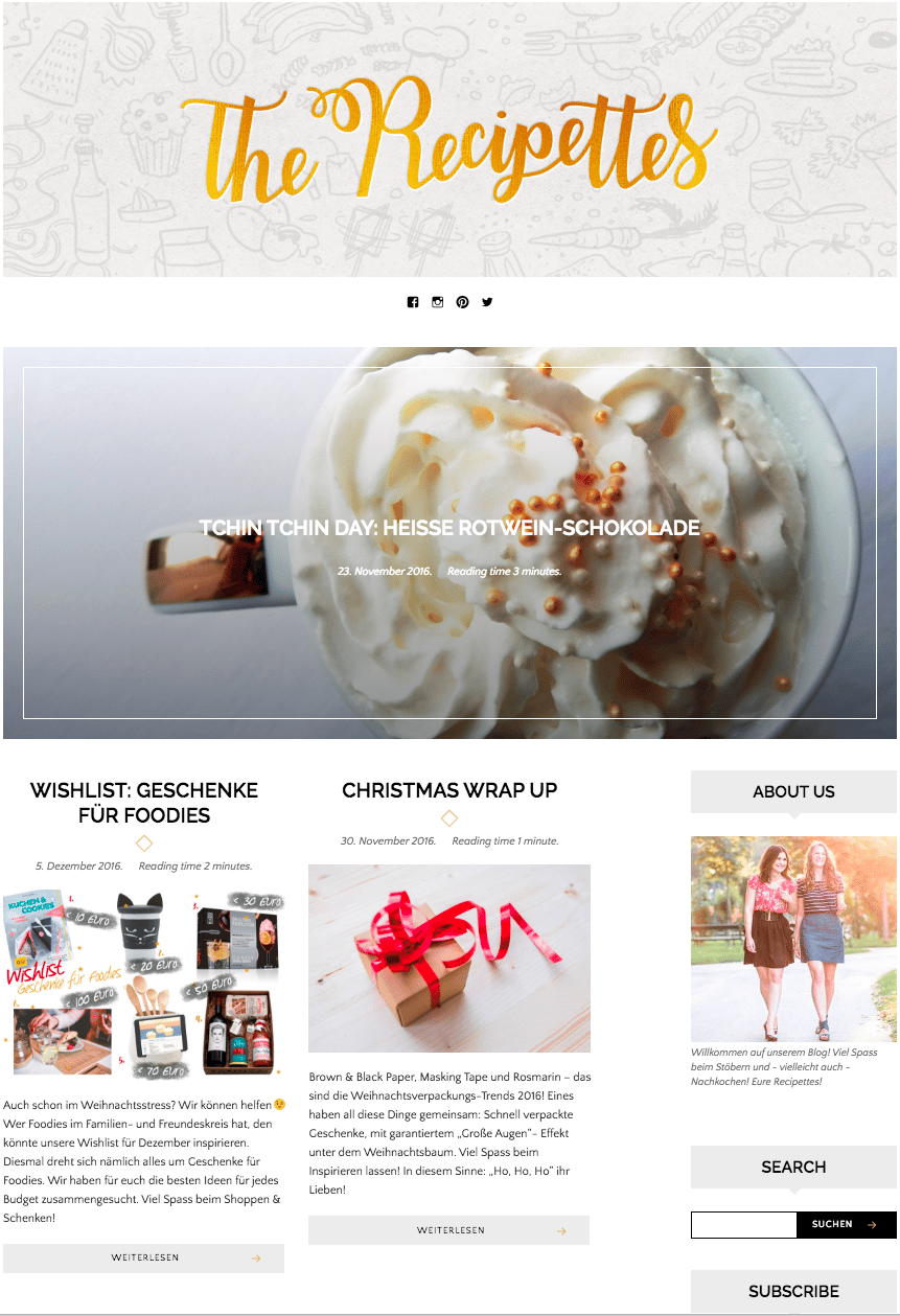 A banner for my most favourite food blog - the recipettes! - image 1 - student project