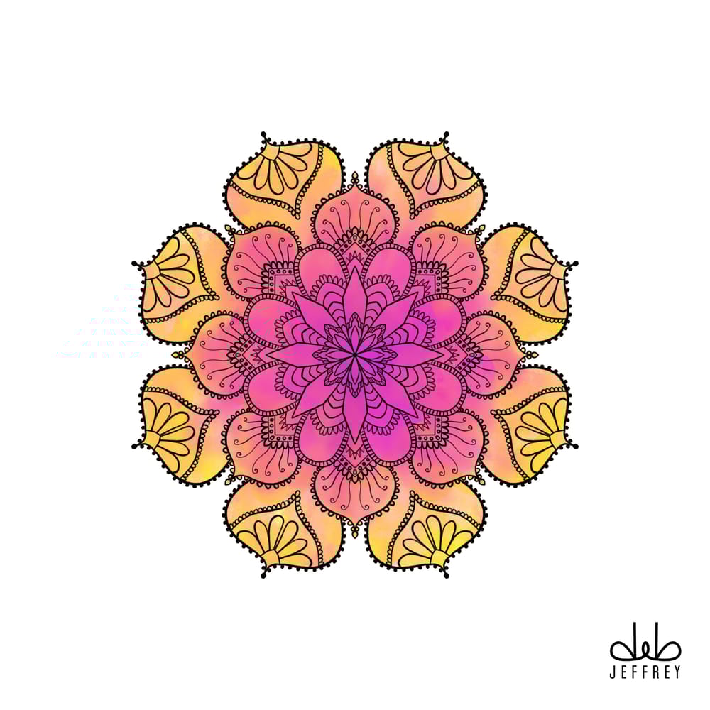 Watercolor Mandala - image 1 - student project