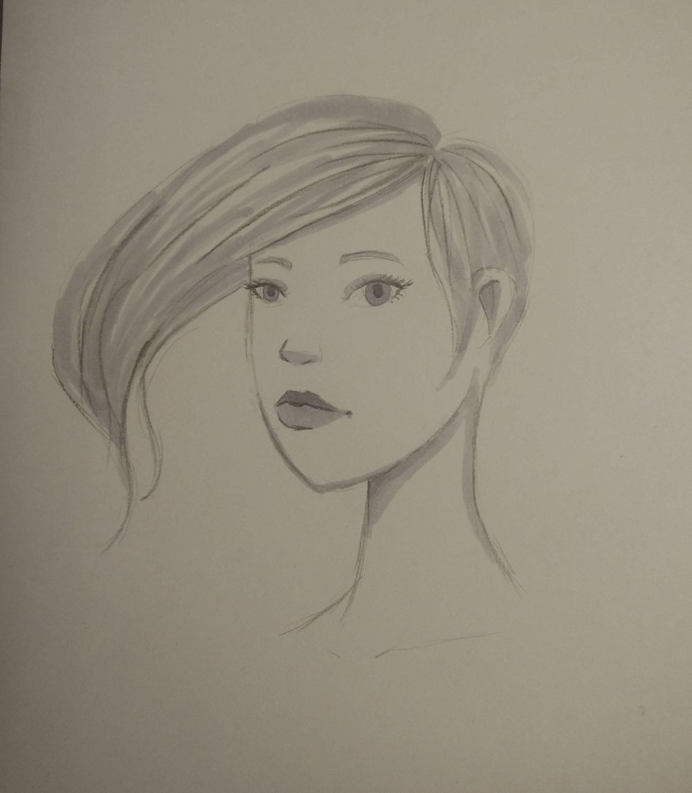 Female Portrait with Copics - image 2 - student project