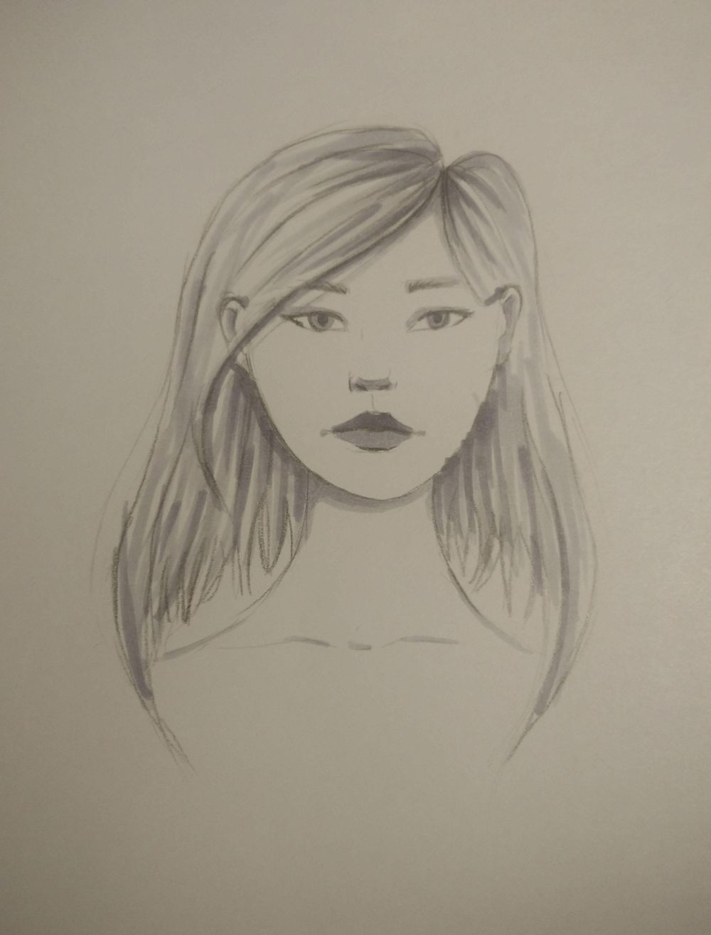 Female Portrait with Copics - image 1 - student project