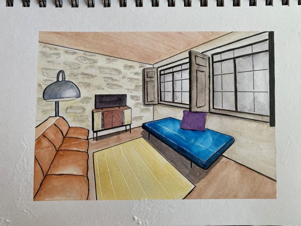 Interiors with Two-Point Perspective - image 1 - student project