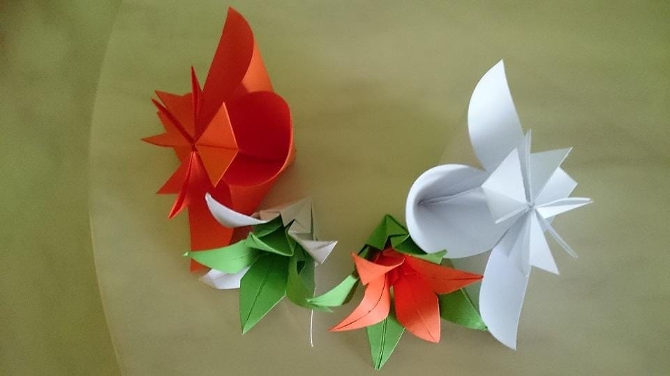 Paper Crafts - Lilies and Kusudama Flowers - image 1 - student project