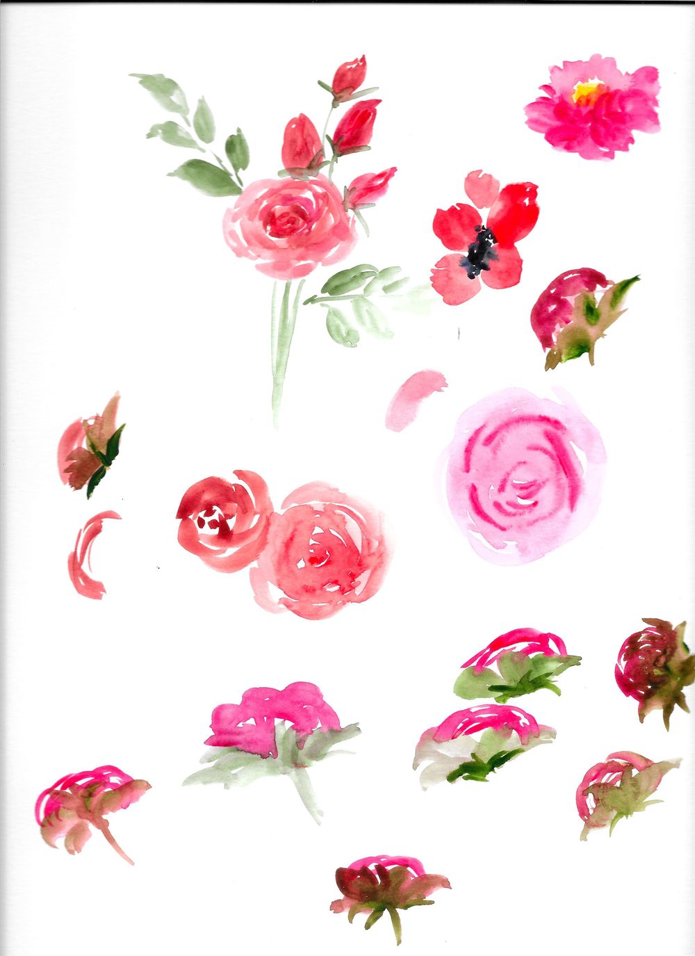 Watercolor Floral Arrangement - image 2 - student project