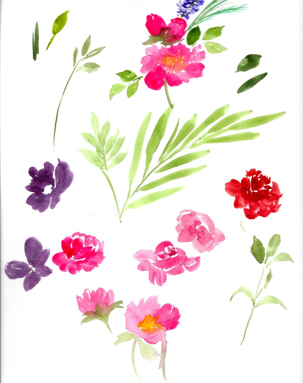 Watercolor Floral Arrangement - image 4 - student project
