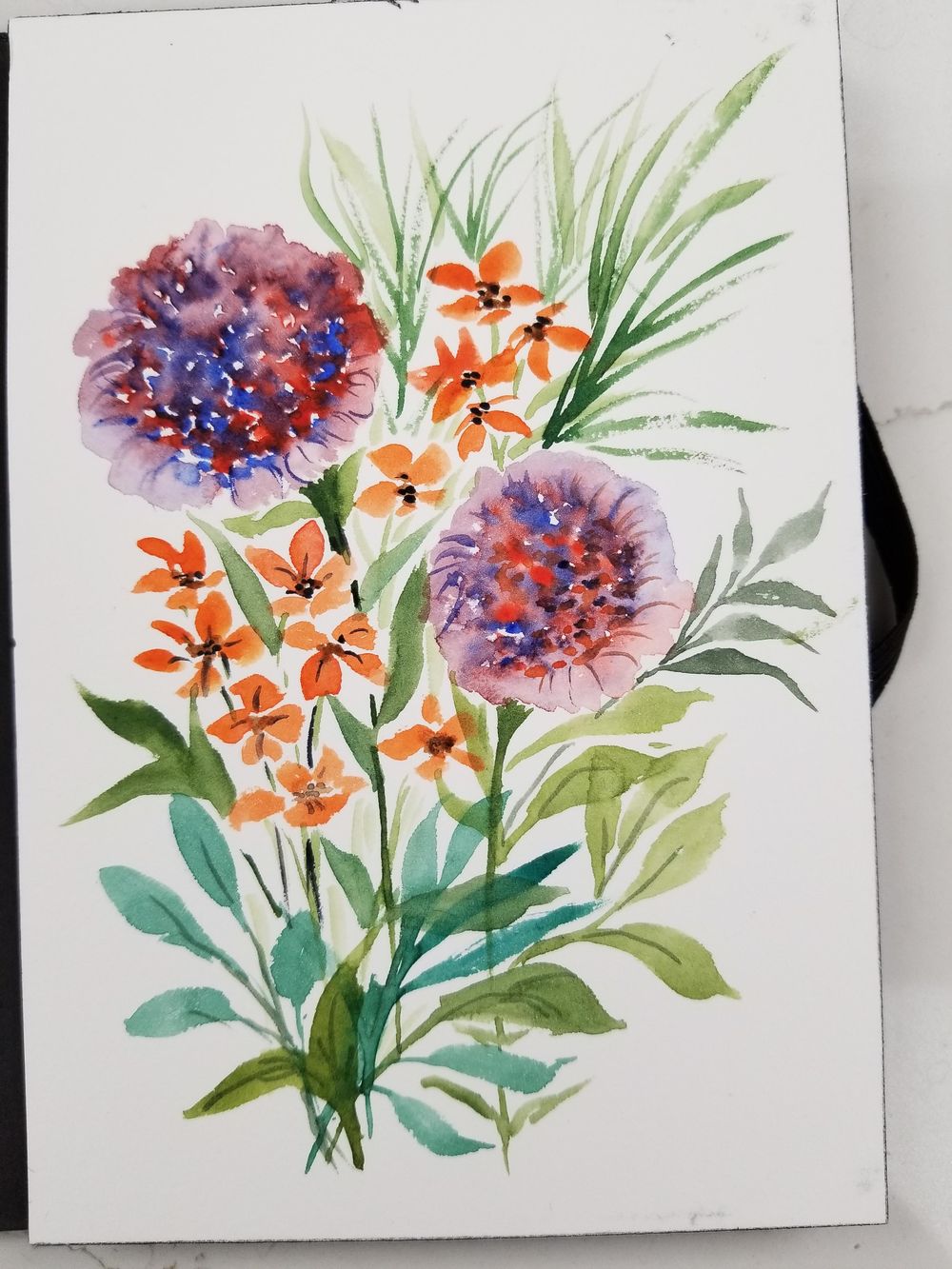 Simple Watercolor Bouquet - image 1 - student project
