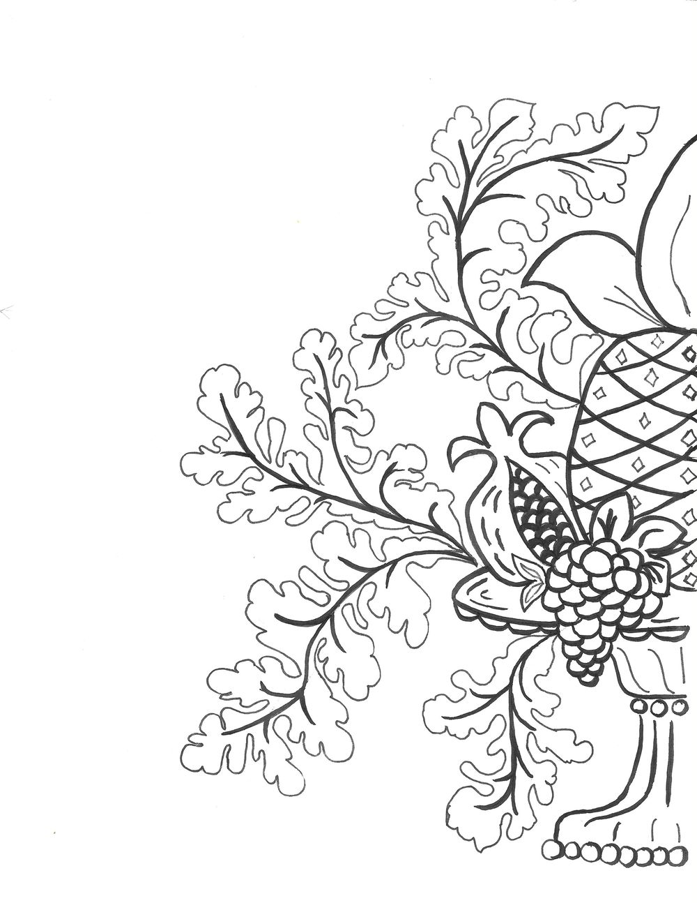 Sparse Fruit Damask - image 5 - student project